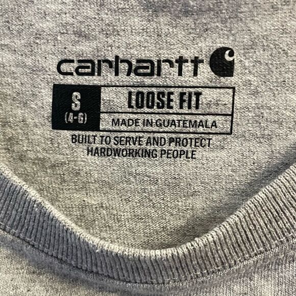 Carhartt Work Loose Fit Tee Shirt Women’s Small 4/6 - Picture 3 of 3